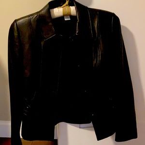 Black vegan leather jacket